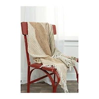 Brown Stripe Woven Throw
