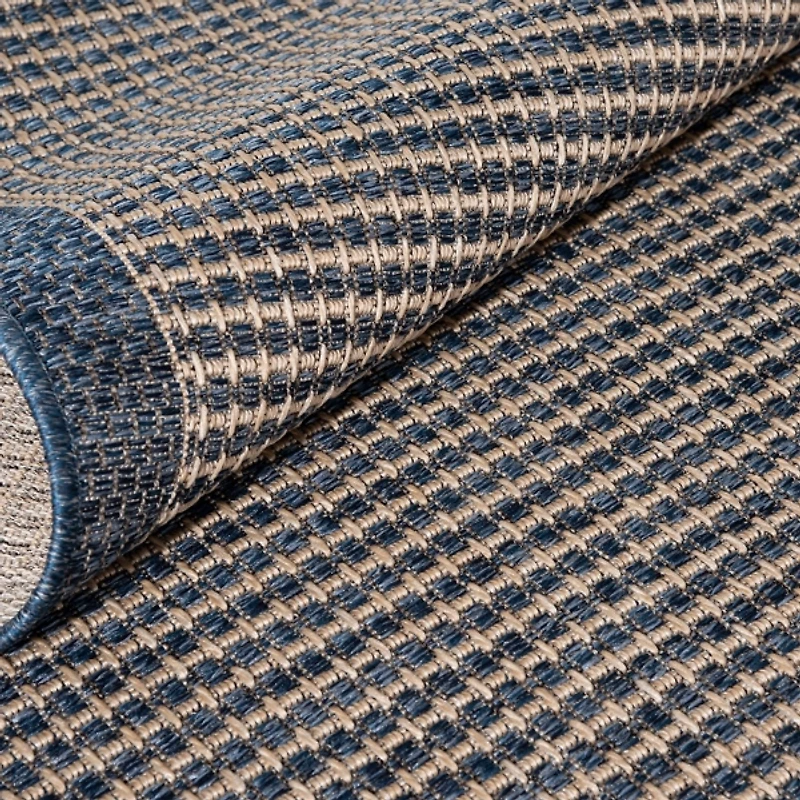 Navy Adelaide Woven Outdoor Area Rug, 7x9