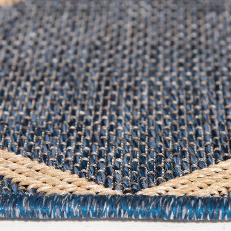 Navy Diamond Indoor/Outdoor Area Rug, 5x7