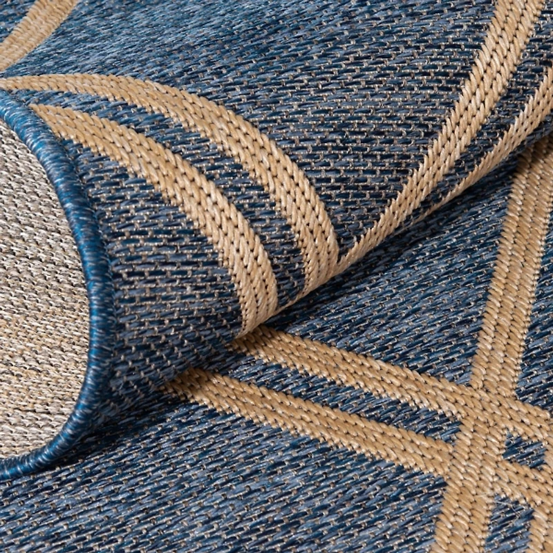 Navy Diamond Indoor/Outdoor Area Rug, 5x7