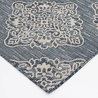 Gray Medallion Devora Indoor/Outdoor Area Rug, 7x9