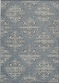 Gray Medallion Devora Indoor/Outdoor Area Rug, 7x9