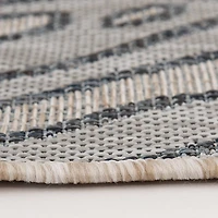 Blue Malibu Monstera Outdoor Area Rug, 7x9