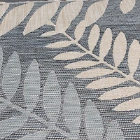 Blue Malibu Leafy Outdoor Area Rug, 7x10