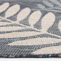 Blue Malibu Leafy Outdoor Area Rug, 7x10
