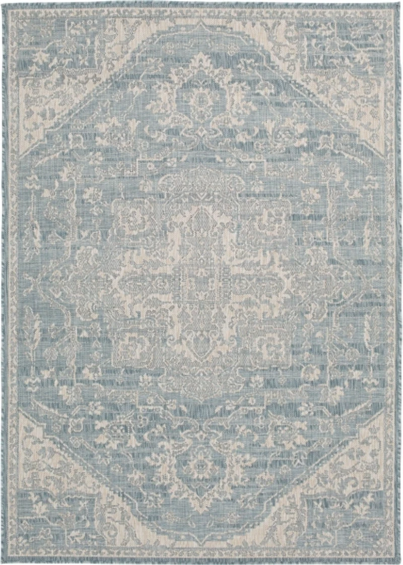 Sky Medallion Lava Indoor/Outdoor Area Rug