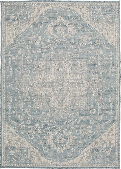 Sky Medallion Lava Indoor/Outdoor Area Rug