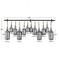 Galvanized Silver Round Bells Wall Plaque