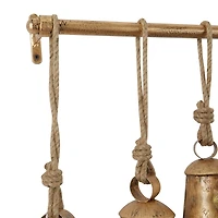 Aged Gold Triangle Bells Wall Plaque