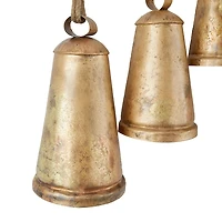 Aged Gold Triangle Bells Wall Plaque