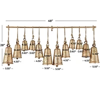 Aged Gold Triangle Bells Wall Plaque