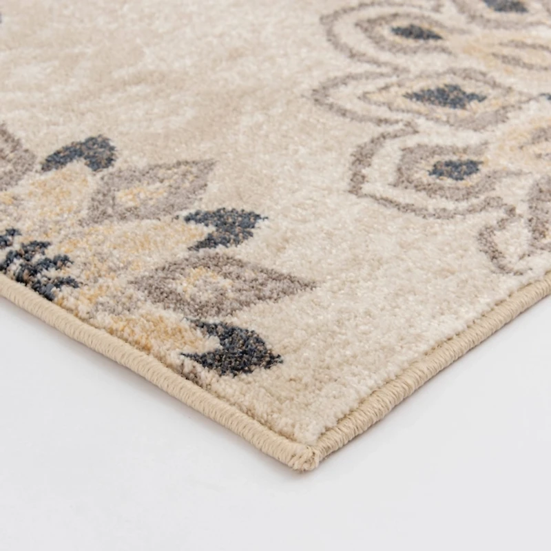 Tan Floral Mini Medallions Area Rug, 5x7