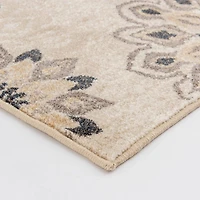 Tan Floral Mini Medallions Area Rug, 5x7