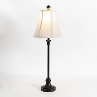 Leah Black Candlestick Buffet Lamp