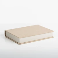 Small Beige Linen Book Box