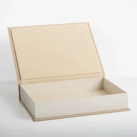 Large Beige Linen Book Box
