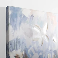 Blue and Orange Blooms Canvas Art Print