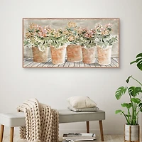 All in a Row Framed Canvas Art Print