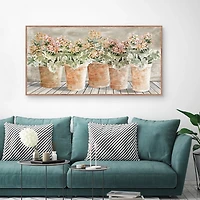 All in a Row Framed Canvas Art Print