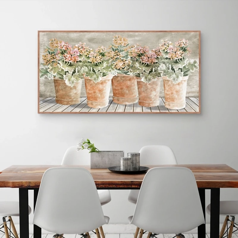 All in a Row Framed Canvas Art Print
