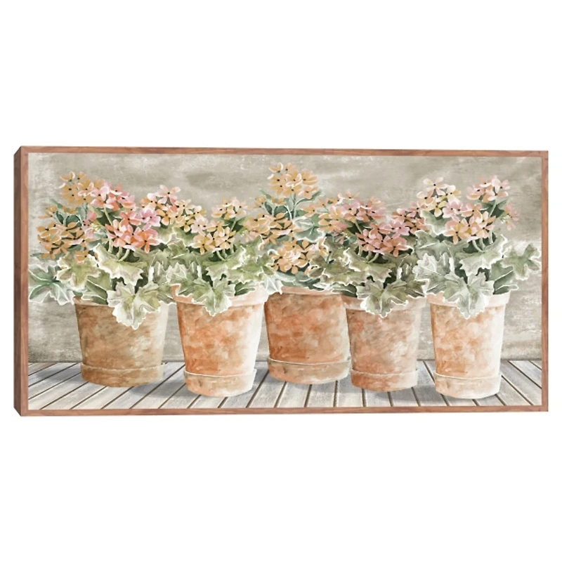 All in a Row Framed Canvas Art Print