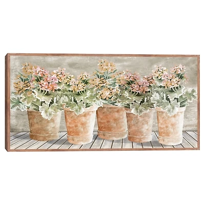 All in a Row Framed Canvas Art Print