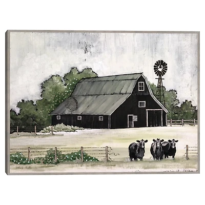 Stay or Go Framed Canvas Art Print