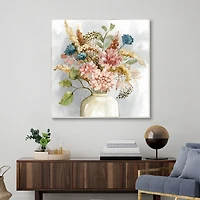 Boho Bouquet Framed Canvas Art Print