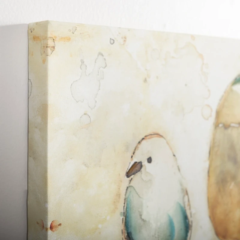 Birds on Wire Canvas Art Print