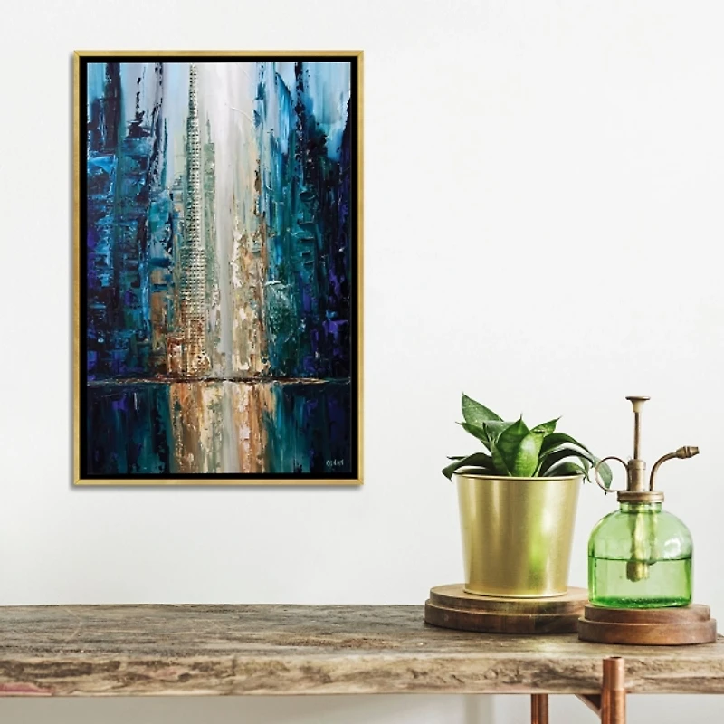 Infinite Reflection Abstract Canvas Framed Art