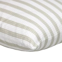 White and Tan Dotted Stripes Pillow