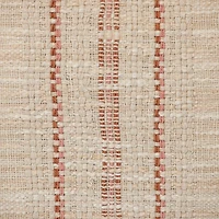 Beige Woven Red Stripes Lumbar Pillow