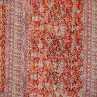 Orange and Pink Floral Stripe Pillow