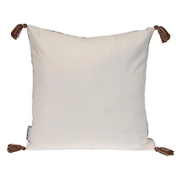 Orange and Pink Floral Stripe Pillow