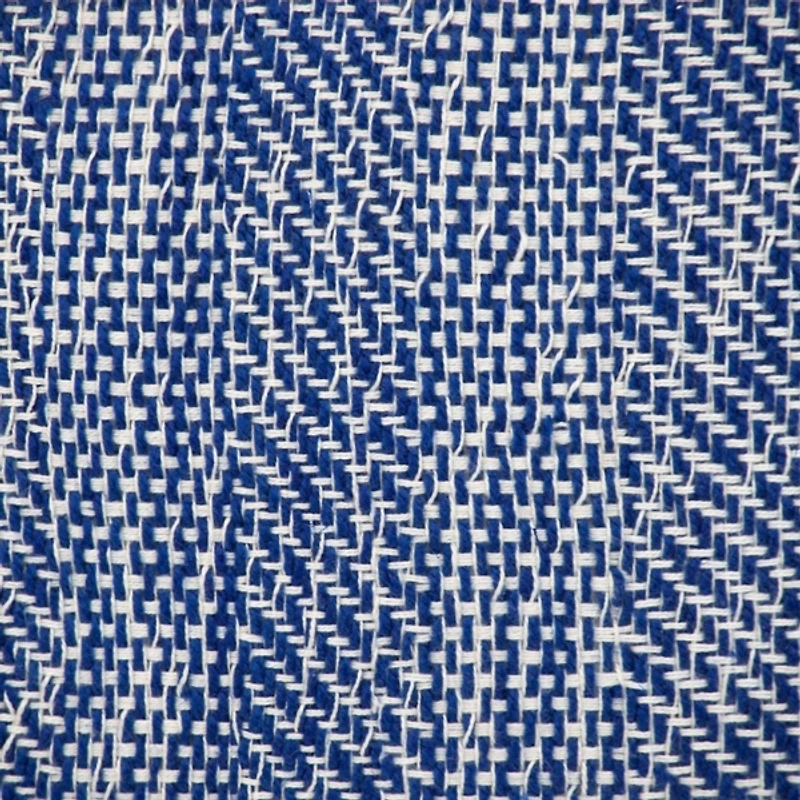 Blue Woven Pom Pom Pillow