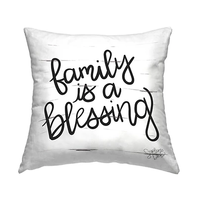 Family is a Blessing Harvest Throw Pillow