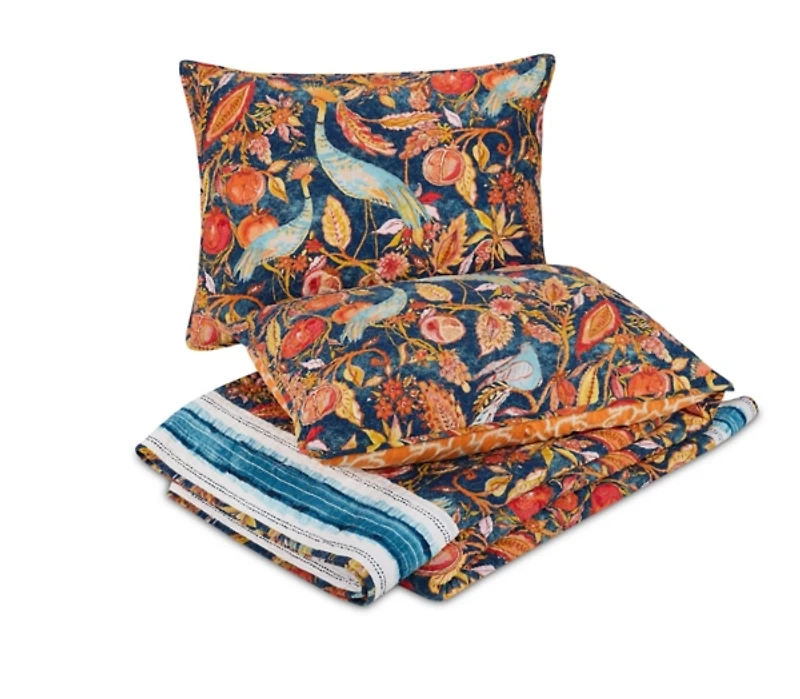 Peacock Garden King 3-pc. Quilt Set