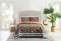 Peacock Garden King 3-pc. Quilt Set