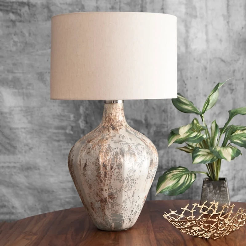 Porcini Mottled Glass Table Lamp