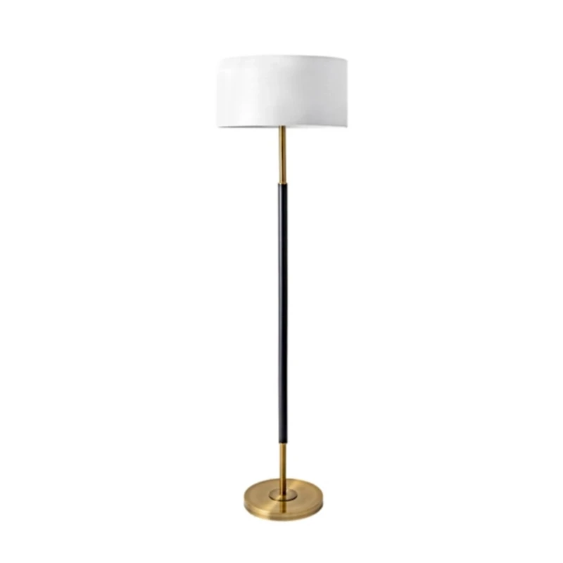 Gold and Black Simple Stem Floor Lamp