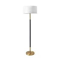 Gold and Black Simple Stem Floor Lamp