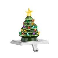 Pre-Lit Evergreen Christmas Stocking Hanger