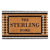 Personalized Monochrome Tile Coir Doormat