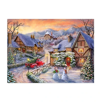 Bringing Home the Tree Canvas Art Print