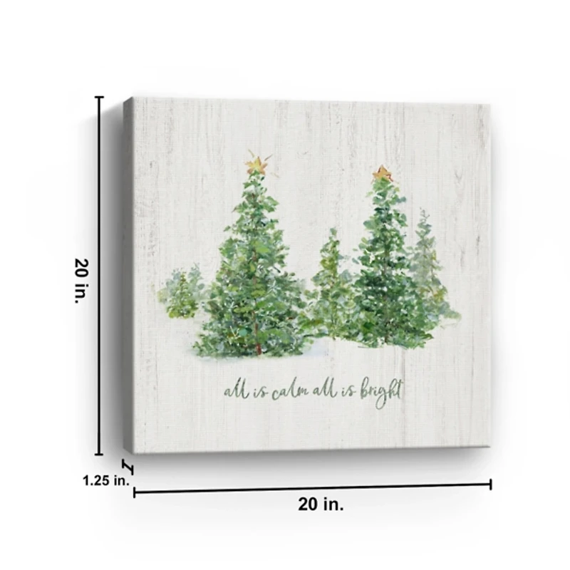 All is Calm Trees Canvas Art Print