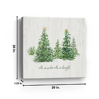 All is Calm Trees Canvas Art Print