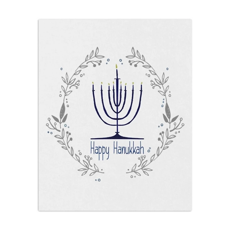 Happy Hanukkah Menorah Canvas Art Print