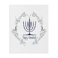 Happy Hanukkah Menorah Canvas Art Print