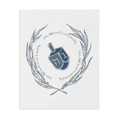 Blue Dreidel Canvas Art Print