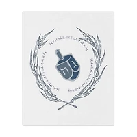 Blue Dreidel Canvas Art Print